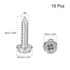 sourcing map Phillips Hex Washer Self Tapping Screws, M6 x