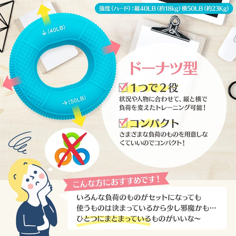 【理学療法士が推薦】 Wawalag 握力 トレーニング ハンドグリップ 指 筋トレ エクササイズ リハビリ 高齢者