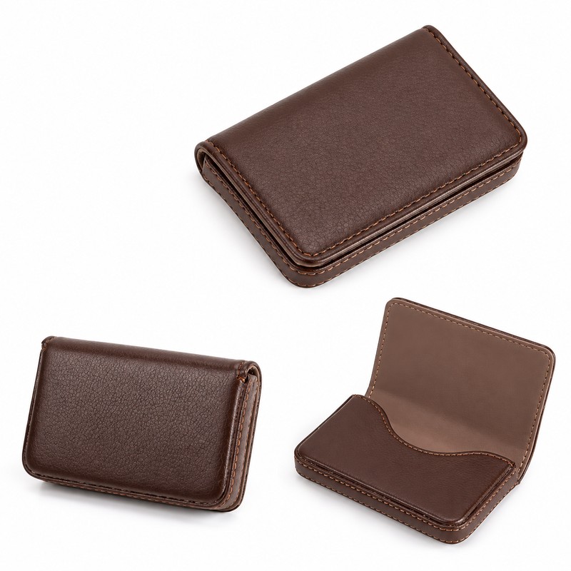 PU Leather Card Holder for Business & Credit Cards –