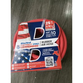 bluebird BluBird Patriot Pro Rubber Air Hose 3/8"x25' Lightest and Most Flexible 1/4"MNPT