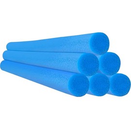 Chochkees Floating Pool Noodles Foam Tube, Thick Noodles for Floating, Swimming Pool Accessories, 47 Inches Long (Blue, 12-Pack)
