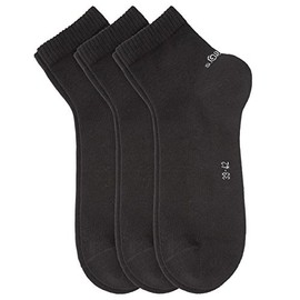 s.Oliver Unisex quarter socks, pack of 6, size: 47-49; colour: black (05), Black (05)