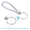 PATIKIL Braided Leather Keychain with Stainless Steel Key Ring, PU