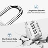 Puroma 2 Pack 2.6 Inch Long Shackle Combination Lock 4