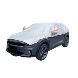 Half Car Cover for Snow – Windshield Cover for Ice and Snow, Hail Protector, Sunroof Cover, UV, Rain, Snow, Waterproof All Weather Protection for SUV M Silver