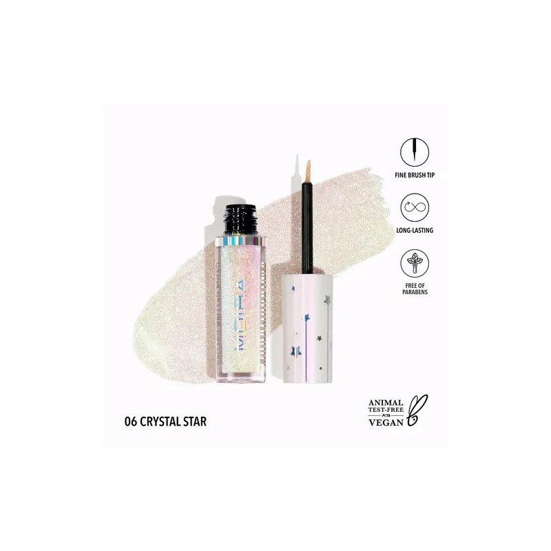 Delineador Líquido Moira Cosmetics Con Glitter