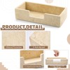 Beeveer Natural Travertine Guest Towel Holder Disposable Napkin Tray Dinner
