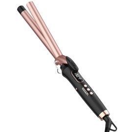 YEEGOR 3/4 inch Curling Iron,Extra Long Barrel Culing Wannd,100-240V Dual Voltage Hair Curler for Wave Curls,12 Temps