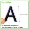 WILDREEDS 40 Pcs Numbers Patch, Number 0-9 Embroidered Patches with