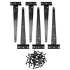 QWORK® 6Pcs T Hinges, Gate Hinges, Gate Hinges for Wooden