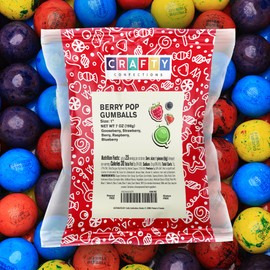 Gumballs for Kids - 1 Inch Double Bubble Gumballs - Berry Blots Big Gum Balls in Bag - 4 Packs of 7 OZ Chewing Gum Giant Bubble Gums
