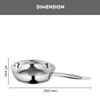 Borosil Stainless Steel Frying Pan, Induction Friendly, Impact Bonded Tri-ply