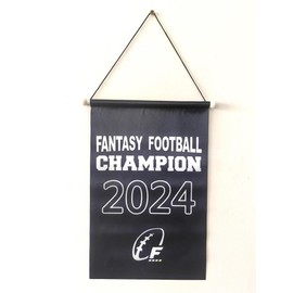 Fantasy Football Championship Banner Flags Trophy, 8.7 x 13.2 Inch (2024)