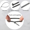 Pack of 100 Black Cable Ties, UV Resistant, Nylon, Various