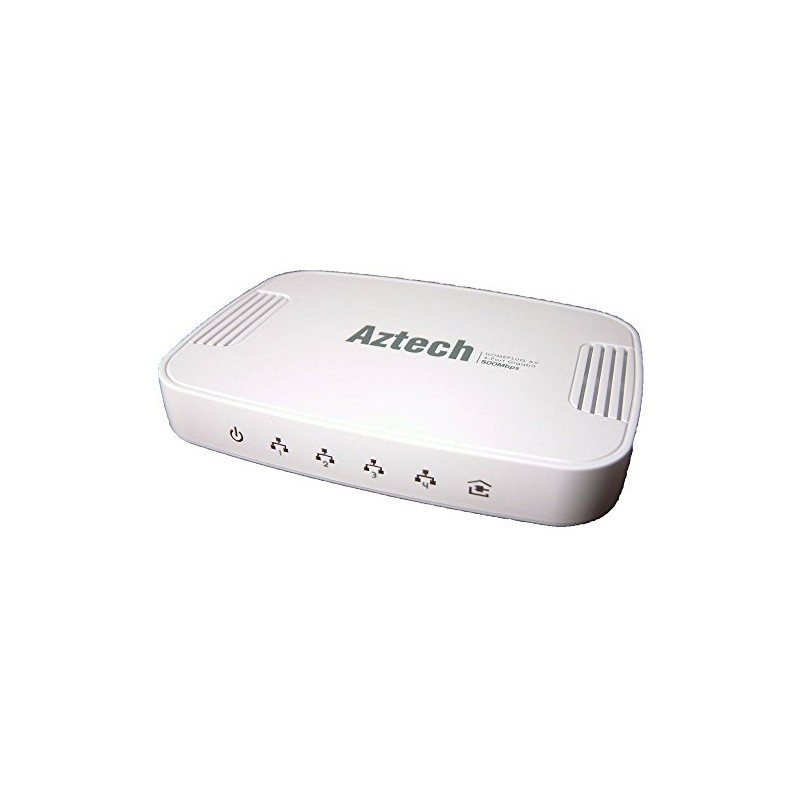 Aztech Desktop 500AV HomePlug AV 4-Port Ethernet Adapter