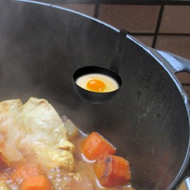 MAGICLULU 2pcs Egg Boiler Poached Egg Maker Stainless Steel Hanging Egg Steamers Nonstick Egg Poacher Cup Boiled Egg Cooker Holder Spoon