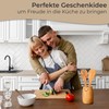 TOPANBIETER 999 Salad Servers Olive Wood 30 cm Sevierbesteck Olive