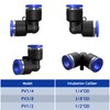 EterMutable 30Packs Elbow 3/8"OD Push to Connect Fittings,Air Line Fittings