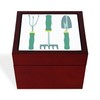 CafePress Gardening Tools Memory Keepsake Jewelry Box, 5"x5"x3.75"