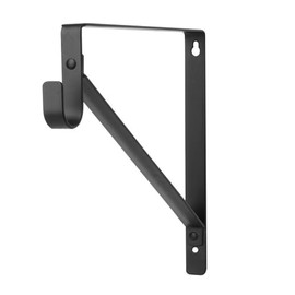 Lido Shelf & Rod Bracket Finish-Black Powder Coat Steel,Tubing Size-1-5/16" OD