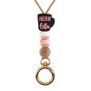 MyfavoriteK Coffee Cup Teacher Lanyard ID Badge Holder and Keys,