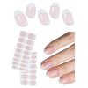 Semi Cured Gel Nail Strips, No LED Lamp Needed, French