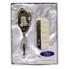 Teddy Design Silver Plated Brush and Comb Set