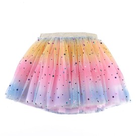 Hykiee Tulle Skirt Children Girls Colourful Rainbow Skirt Baby Ballerina Tutu Colourful Princess Fairy Costume Gift Girls 2 3 4 5 6 Years, pink