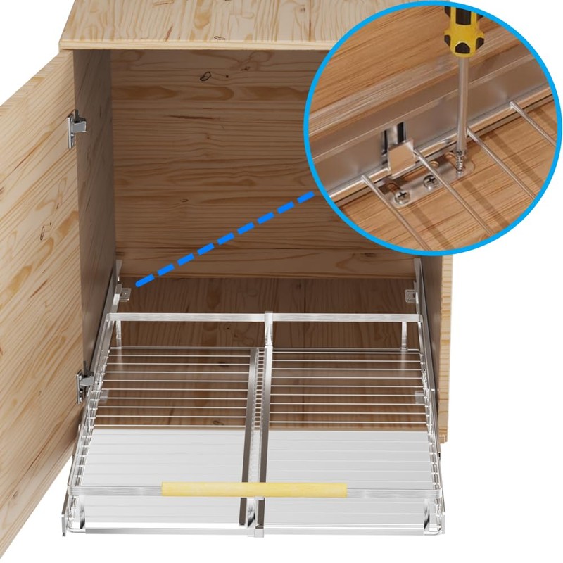 MIYUPTC Expandable Pull Out Drawer 3Pack, Kitchen Cabinet Organizer Bottom-Mounted
