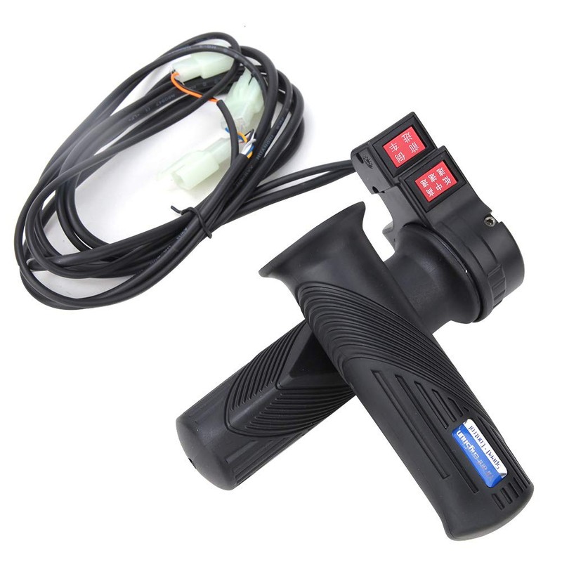 Alomejor E-Bike Throttle Grip 3-Speed Throttle Grip with Cable Universal