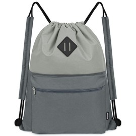 WANDF Drawstring Backpack, Sports Gym Bag with Wet Pocket, Water Resistant Drawstring Backpack, Cinch Bag for Men and Women