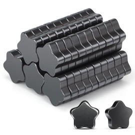 Wukong 20 x 5 mm Ferrite Magnets Strong, Pack of 50 Magnets for Blackboard, Star Whiteboard Magnets Fridge, Pin Board Magnet for Offices, Schools and Households