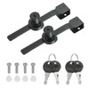 PATIKIL Glass Cabinet Lock, 2Pcs Keyed Different Zinc Alloy Single