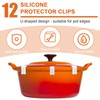 12pcs Dutch Oven Lid Protector Clips, Silicone Cookware Protector Clips