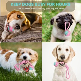 2ME Puppy Rope Toys for Teething and Chewing - Set of 4 Natural Cotton Tug of War Rope for Dogs of All Breeds and Sizes