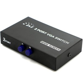 tunghey VGA 2 in 1 Out 2 Port VGA Switch Press Button Two Way VGA Vedio Switch for PC TV Monitor