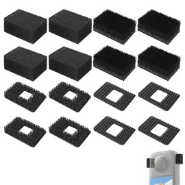 SUNMON Camera Wind Muff Compatible for Insta360 X3 and Insta360 X4, Mic Pop Filter Wind Muff Suitable for Outdoor Wind Noise Reduction (4 Foam Windscreen+ 4 Pop Filter)