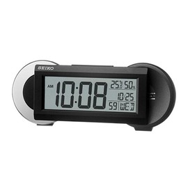 SEIKO Digital Table Clock Black Case QHL071K