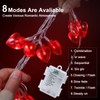 LEBERY Valentines Day Decorations String Lights - 14.5ft 40LED Heart