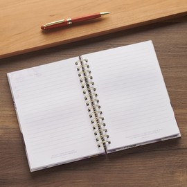 Christian Art Gifts Purple Floral Journal w/ Scripture for Women, Strength & Dignity Prov. 31:25 Bible Verse 192 Ruled Pages, Large Wirebound Notebook (8.4" x 6.4" x 1")