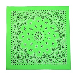 CTM Unisex Cotton Neon Paisley Bandanas, Hot Pink