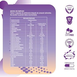 NW Prenatal Complex 180 Capsulas Myo Inositol Magnesio Zinc Vitamina D, A, C, Omega 3 y Folato | Ingredientes Naturales | Gluten Free Soya Free Lacteo