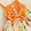 Youweixiong Newborn Baby Girl Summer Romper Dress Sleeveless Ruffle Ribbed