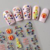 Christmas Nail Stickers 5D Embossed Nail Decals DIY Self Adhesive