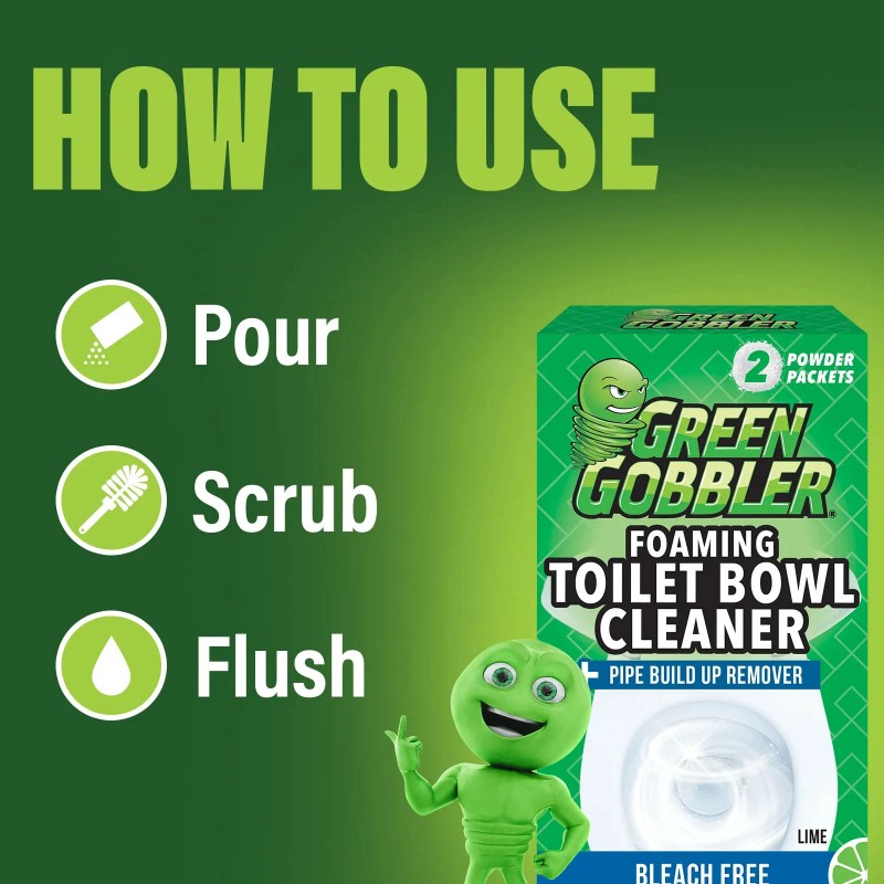 Green Gobbler 5-in-1 Foaming Toilet Bowl Cleaner Pipe Build-up Remover