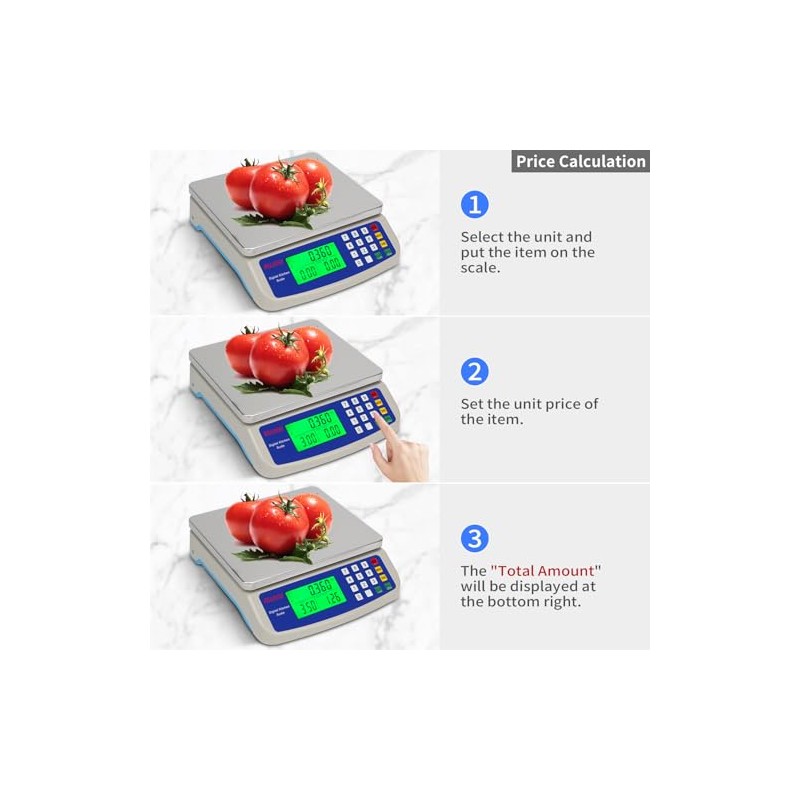 Large Digital Kitchen Scale 30KG Commercial Food Scale 66LB for