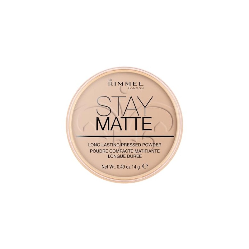 Rimmel London Cipria Compatta Stay Matte, Polvere Opacizzante a Lunga