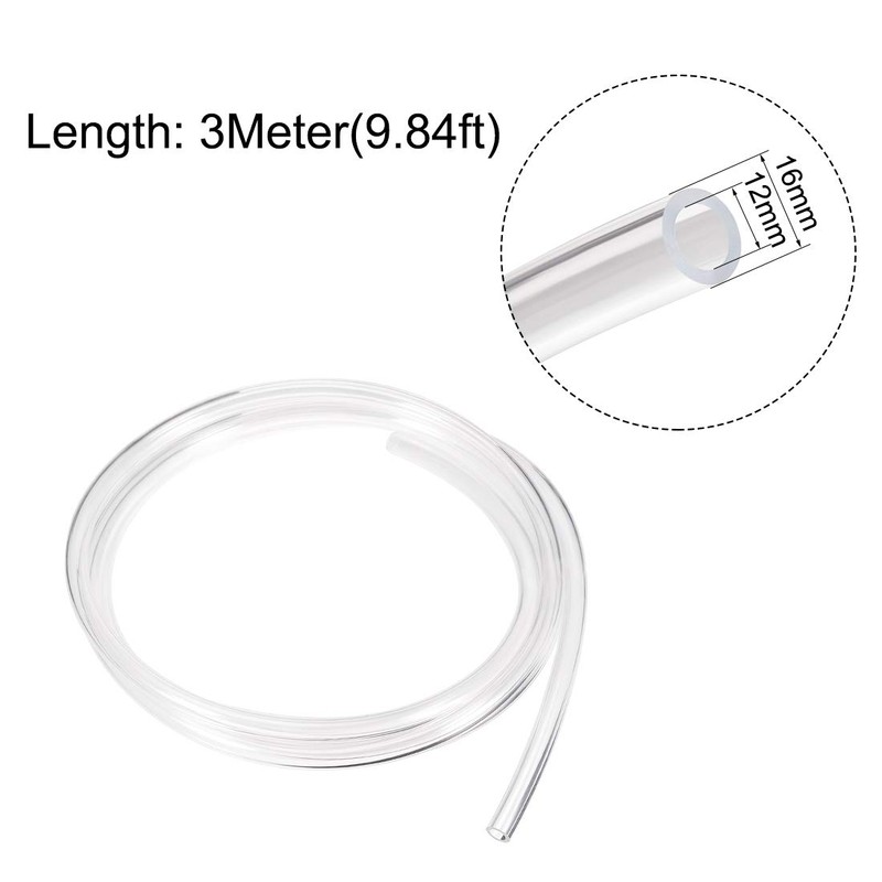 sourcing map PVC Air Hose Flexible Plastic 12mm Inner Dia.