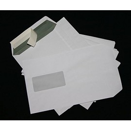 Pack of 50 Envelopes C5 A5 White Peel and Seal with Window 162 x 229 mm