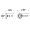 7Trees Bathroom Toilet Soap Holder with Ceramic Dish Wall Mount,